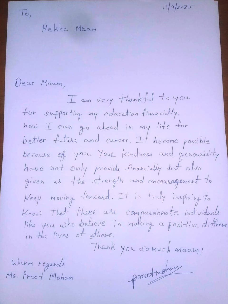 Preetmohan testimonial